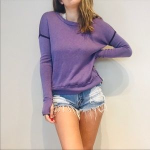 Lululemon purple reversible ribbed sweater